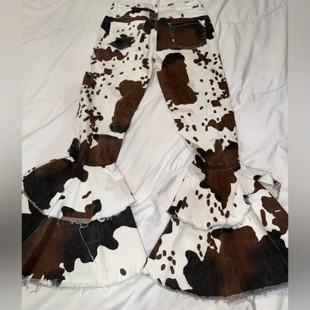 Bundle Kids' Brown and White Animal Print Jeans‎